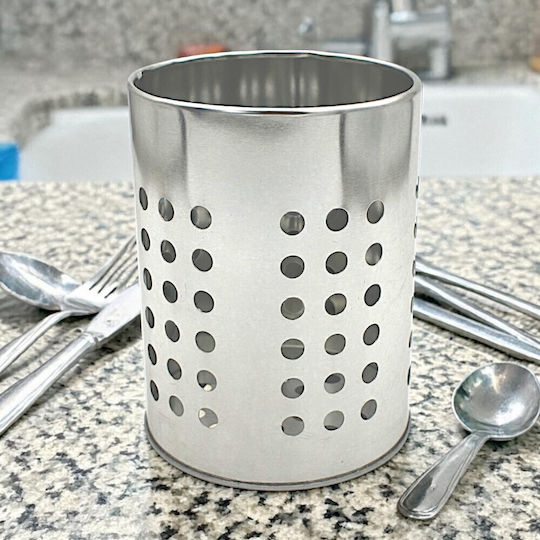 Suport De Scurgere Pentru Tacâmuri Metalic Argintiu 10cm Suport De Scurgere Pentru Tacâmuri Metalic Argintiu 10cm