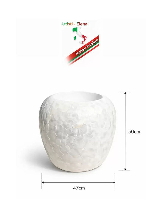 Keramik Blumentopf Beach Stone 50x47cm