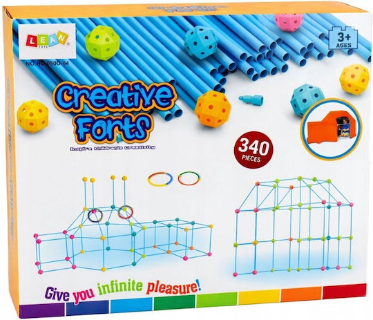 Leantoys Creative Set Construction Tubes 3d Building 340 Pcs