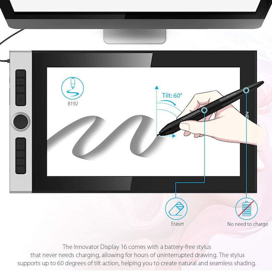 XP-Pen Innovator 16 Zeichentablett mit Bildschirmauflösung FHD
