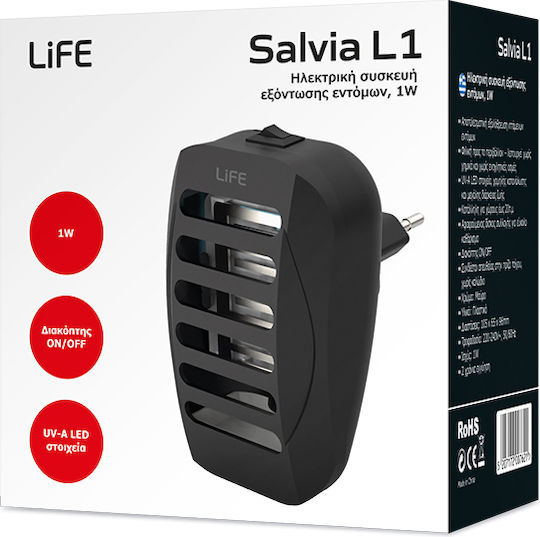 Life Ηλεκτρική Εντομοπαγίδα Led 1W 20m²