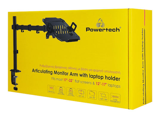 Powertech Powertech Computer Monitor Ständer bis 32" mit Verlängerungsarm (PT-1570)