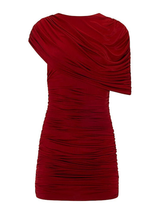 Mini Evening Dress Burgundy