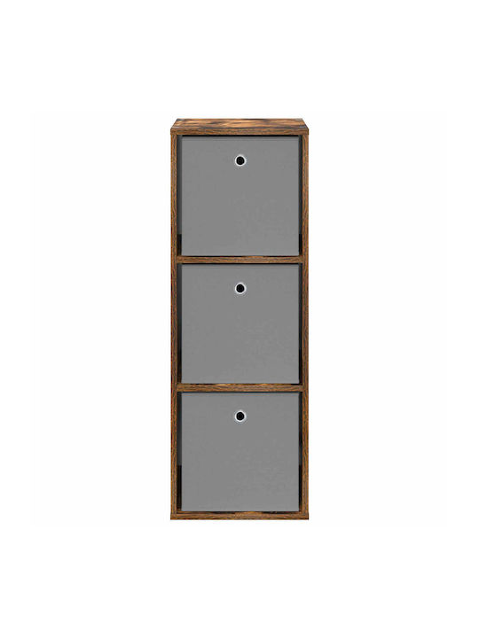 Wooden Sideboard with Drawers Smoked Oak 35x32x99.5cm