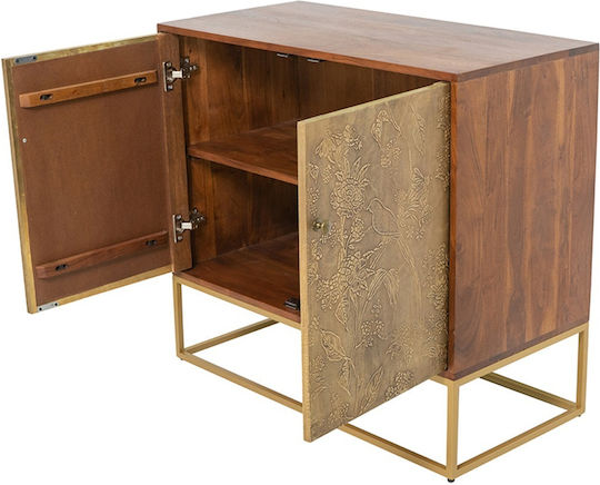 Sideboard Orion aus Massivholz Braun 83.8x40.6x75cm