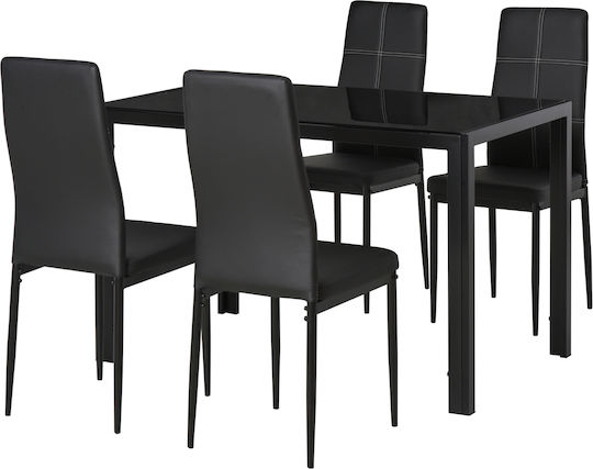 Τραπεζαρία με 4 Καρέκλες 120x70εκ.