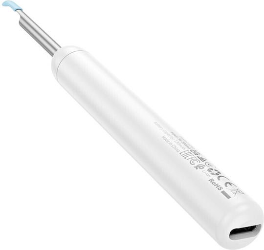 Hoco Hp65 Smart Ear Cleaning Device Hd Camera & Wifi – Otoscope Ear Cleaner Led & Earvision App White