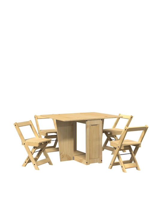 Dining Room Expandable 5pcs 114(+)x92cm