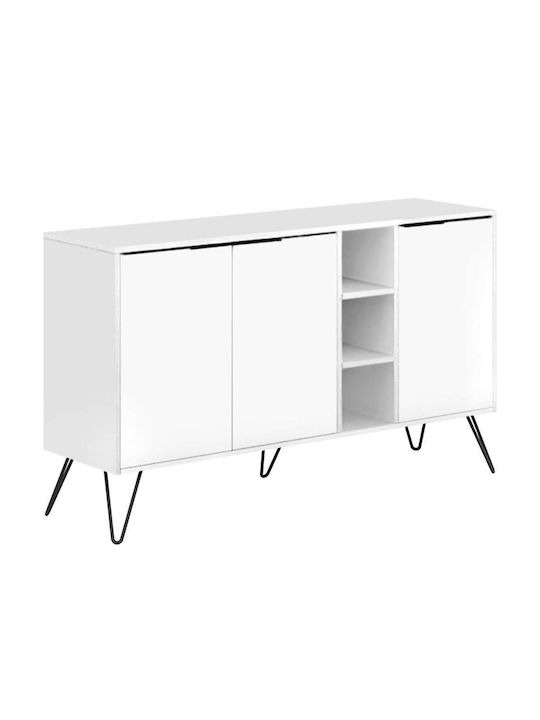 Bufet Flynn Din Lemn Alb 142x35.6x83cm