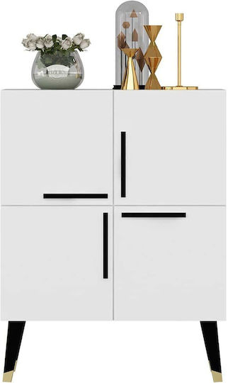 Μπουφές Makro Ξύλινος White-black 70x35x90cm Μπουφές Makro Ξύλινος White-black 70x35x90cm