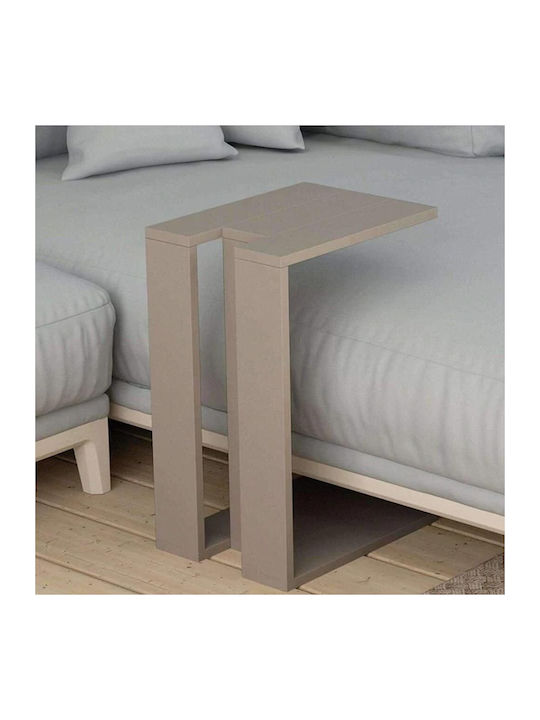 Rechteckiger Beistelltisch Holz Braun M57xL40xH30cm