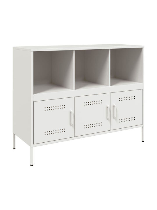 Sideboard made of Metal Olive Green 100.5x39x79cm