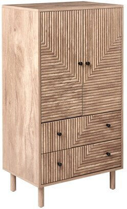 Sideboard Fivnole 101 made of Wood & Metal with Drawers Open Café 40x40x60cm