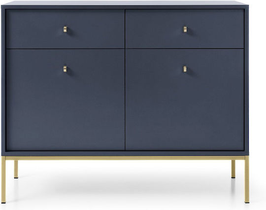 Μπουφές Mono από Μέταλλο Μπλε + χρυσό 103.5x83.2x39cm Μπουφές Mono από Μέταλλο Μπλε + χρυσό 103.5x83.2x39cm