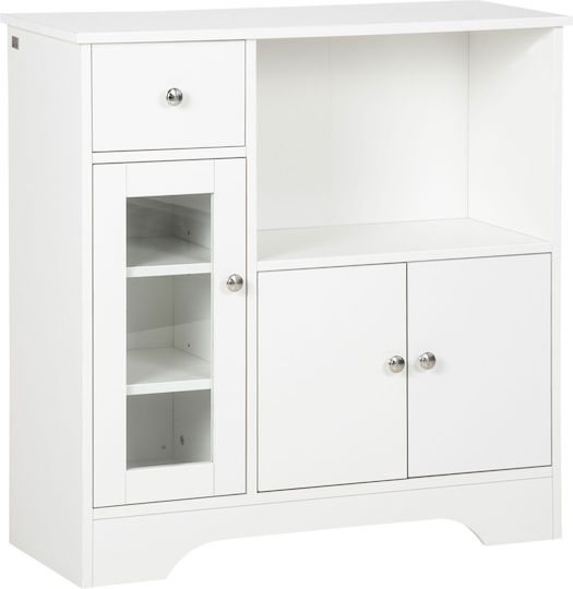 Μπουφές Ξύλινος με Συρτάρια Λευκός 80x30x82cm Μπουφές Ξύλινος με Συρτάρια Λευκός 80x30x82cm