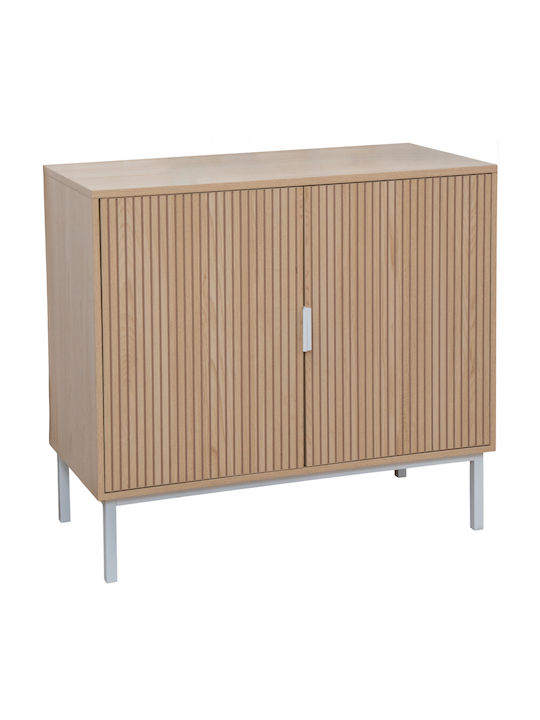 Sideboard Haptic Lite made of Wood & Metal Beige 80x40x72.5cm
