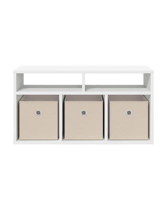 Βιβλιοθήκη Λευκό 72x22.5x38εκ.