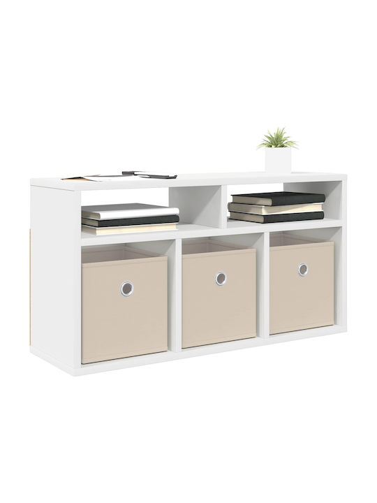 Βιβλιοθήκη Λευκό 72x22.5x38εκ.