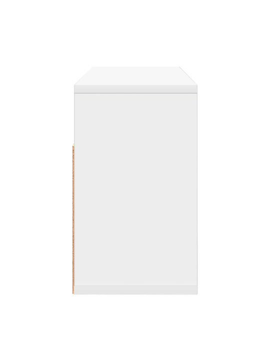 Βιβλιοθήκη Λευκό 72x22.5x38εκ.