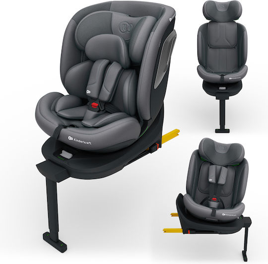 Kinderkraft I-360 2 Plus Scaun Auto i-Size cu Isofix Gri