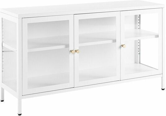 Μπουφές Berwyn 2450 από Μέταλλο & Γυαλί Άσπρο 115x35x65cm Μπουφές Berwyn 2450 από Μέταλλο & Γυαλί Άσπρο 115x35x65cm