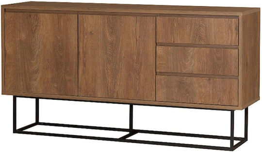 Μπουφές Amedeo Ξύλινος με Συρτάρια Καρυδί 140x36x72cm Μπουφές Amedeo Ξύλινος με Συρτάρια Καρυδί 140x36x72cm