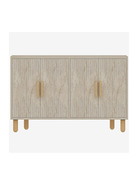 Sideboard Roger Wooden Travertine Beige-oak 120x29.6x73.6cm