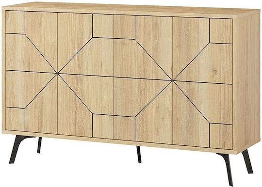 Giacomo Wooden Buffet Οξιά L123xW35xH77.4cm