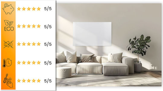 Berdsen Panou Radiant cu Infraroșu de Pardoseală 600W Alb 100x60cm
