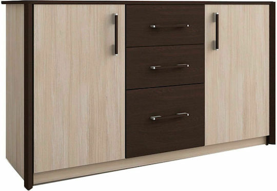 Μπουφές Scarlet Ξύλινος με Συρτάρια Sonoma / Wenge 136x45x82cm