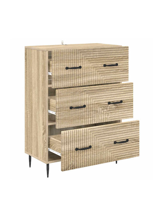 Wooden Brown Bedroom Chest of Drawers 66x34.5x89.5 cm