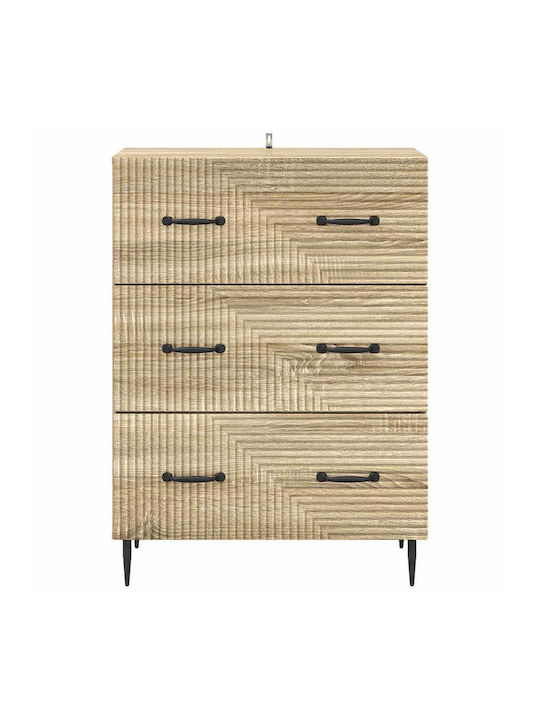 Wooden Brown Bedroom Chest of Drawers 66x34.5x89.5 cm