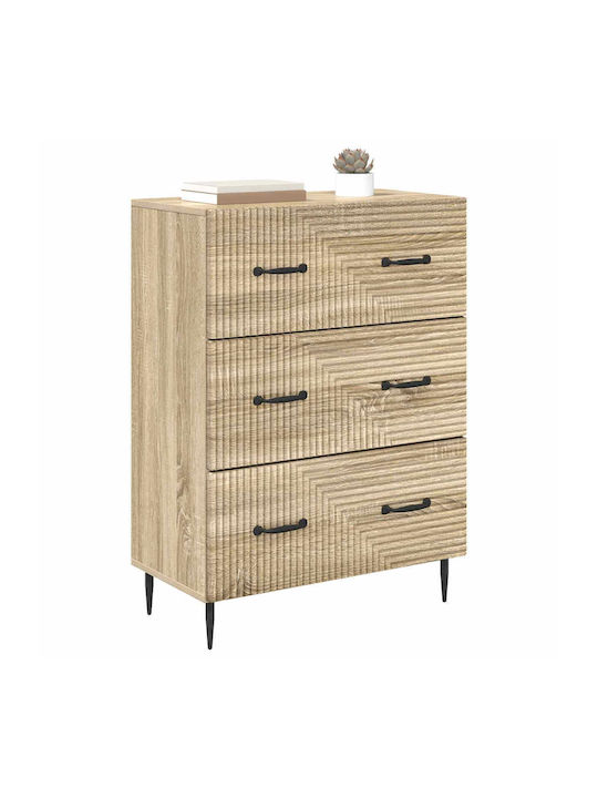 Wooden Brown Bedroom Chest of Drawers 66x34.5x89.5 cm