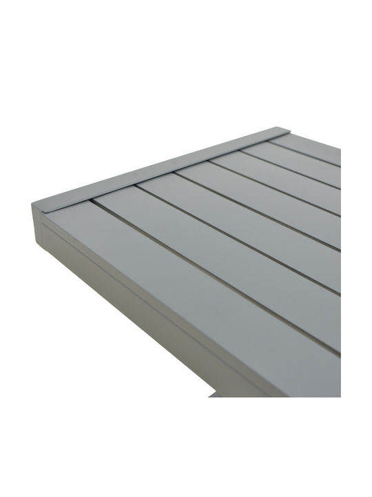Garten- und Terrassentisch für kleine Räume Aluminium Aether Anthrazit 37,5x36,5x53cm