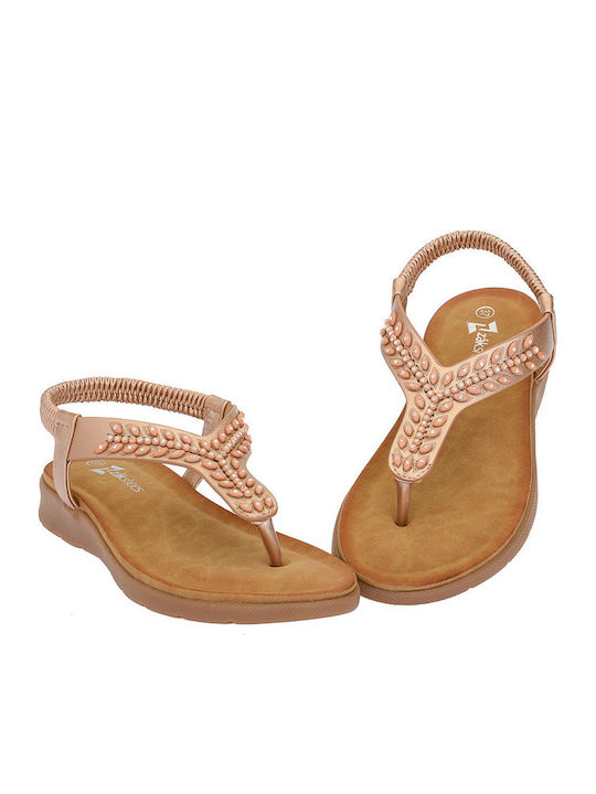 Women's Flat Sandals Gold