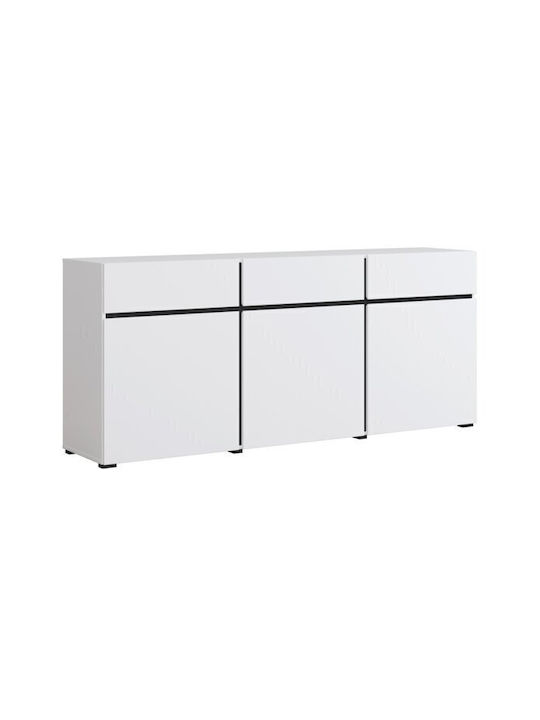 Μπουφές Alfere 103 mit Schubladen White, Black 180x40x78cm