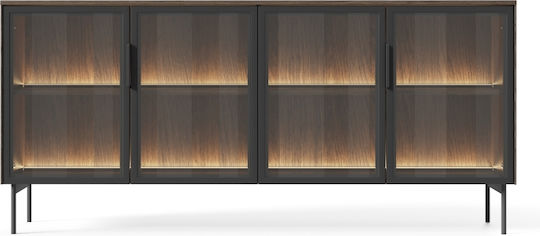 Sideboard Lumi Wooden Walnut 181x39x82cm
