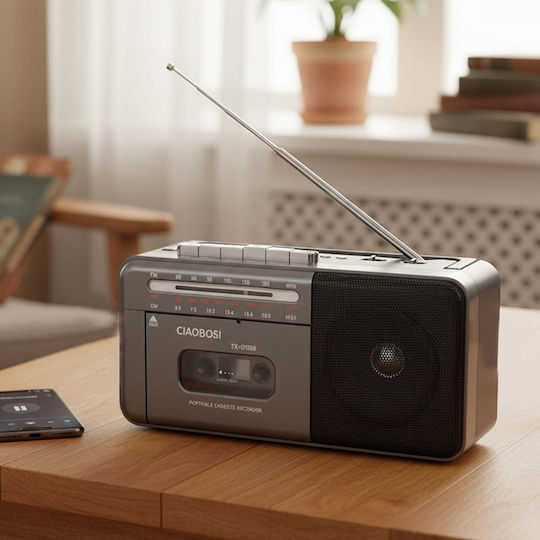 Avizar TX-01826 Retro Radio Portabil Electric cu Bluetooth Gri