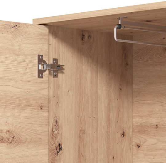 Επιπλο Εισοδου-χωλ Laval P1 Og Artisan Oak-μαυρο Χρωμα 55x40x193εκ