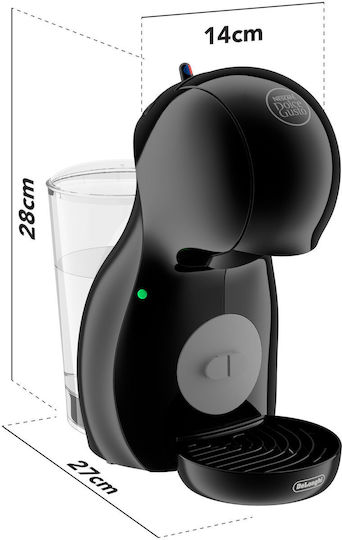 De'Longhi Piccolo Xs Καφετιέρα για Κάψουλες Dolce Gusto Πίεσης 15bar Μαύρη