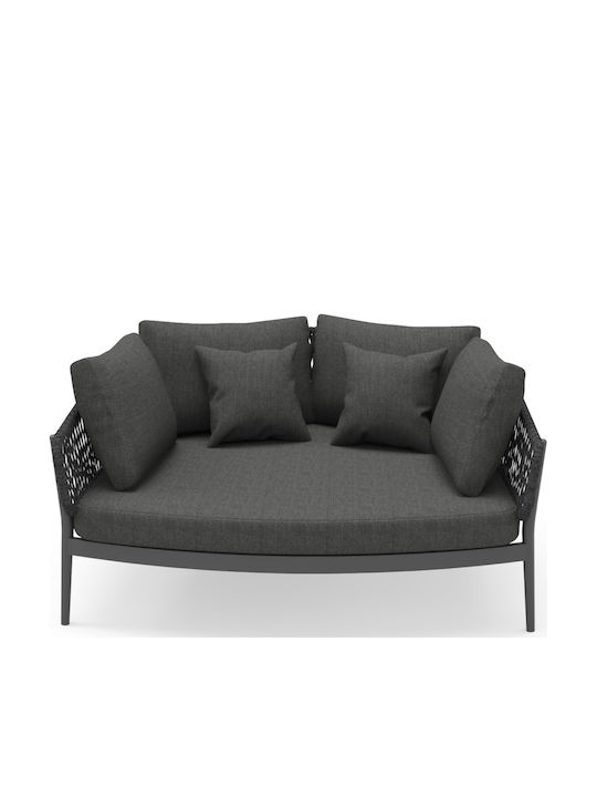 Camellia Διθέσιος Καναπές Εξωτερικού Χώρου Rattan 164x144x70cm
