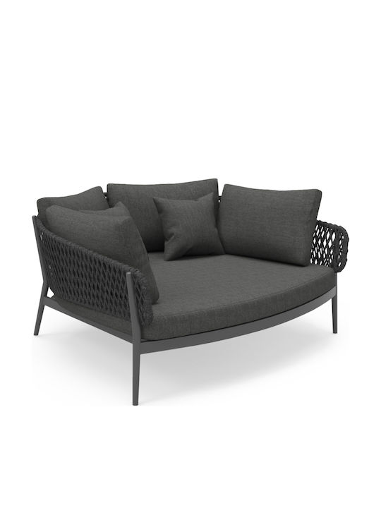 Canapea Cu Două Locuri De Exterior Din Rattan 164x144x70cm Camellia