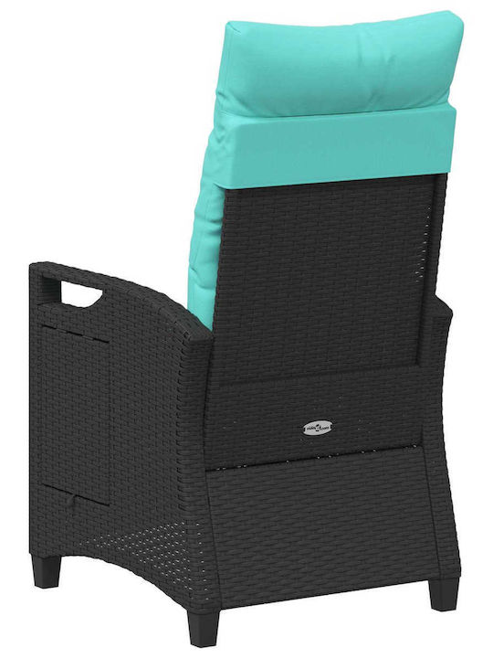 vidaXL Gartenstühle Metallisch Schwarz 56x60x112cm