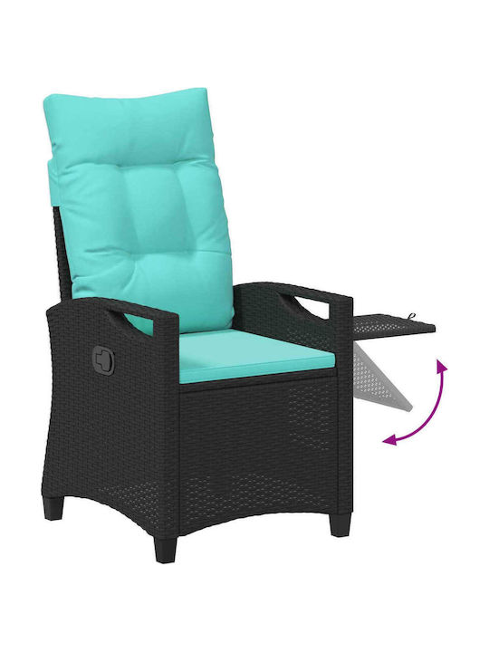 vidaXL Gartenstühle Metallisch Schwarz 56x60x112cm