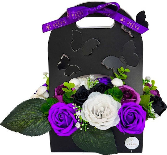Aranjament Floral Mariposa Trandafiri Săpun Plantați Manual În Cutie Elegantă