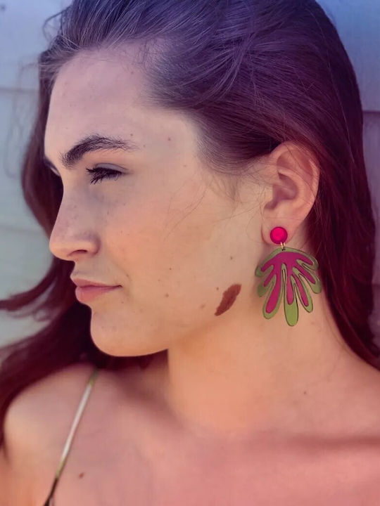 Pink Stories Einzelnes Ohrring Ohrhänger aus Stahl Rosa