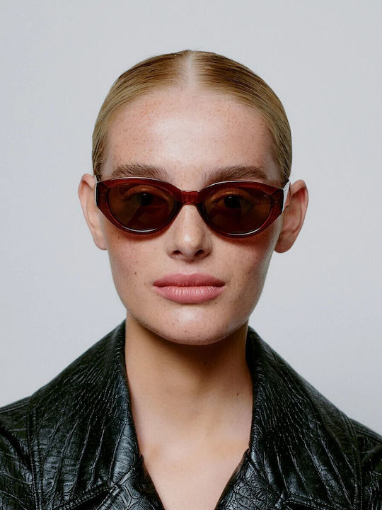 A.Kjaerbede Winnie Unisex Sunglasses With Brown Frame And Brown Lens 18315-1
