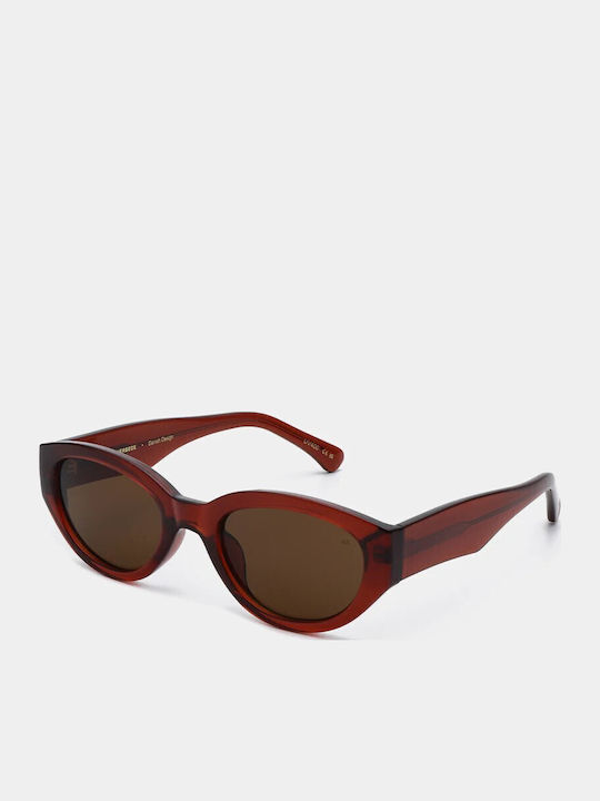 A.Kjaerbede Winnie Unisex Sunglasses With Brown Frame And Brown Lens 18315-1
