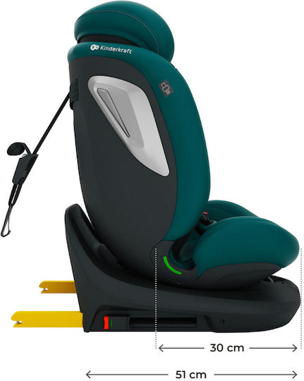 Kinderkraft I-Grow 2 Plus Καθισματάκι Αυτοκινήτου i-Size με Isofix Green