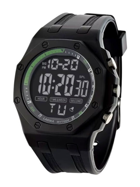 Battery Watch with Rubber Strap